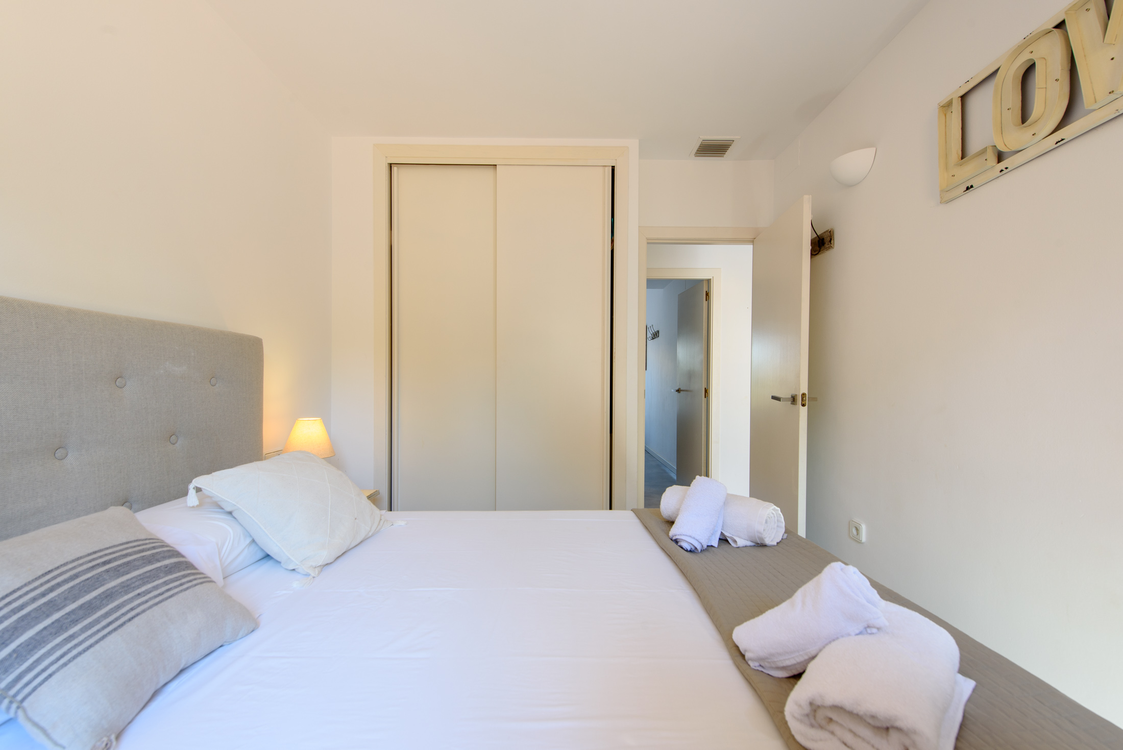 Resa estates Ibiza Port des torrent frontal sea views apartment bedroom double.jpg